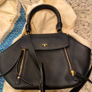 Black Tory Burch Half Moon satchel